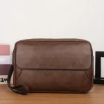 Pochette à bracelet multifonctionnelle de grande capacité, sac à main rétro minimaliste, sac de téléphone portable, mode d&rsquo;affaires décontractée