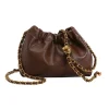 sac fourre tout à bandoulière en cuir pu pour femme, sac hobo plissé, sacoche polyvalente, sac à bandoulière, sac à main pour fille