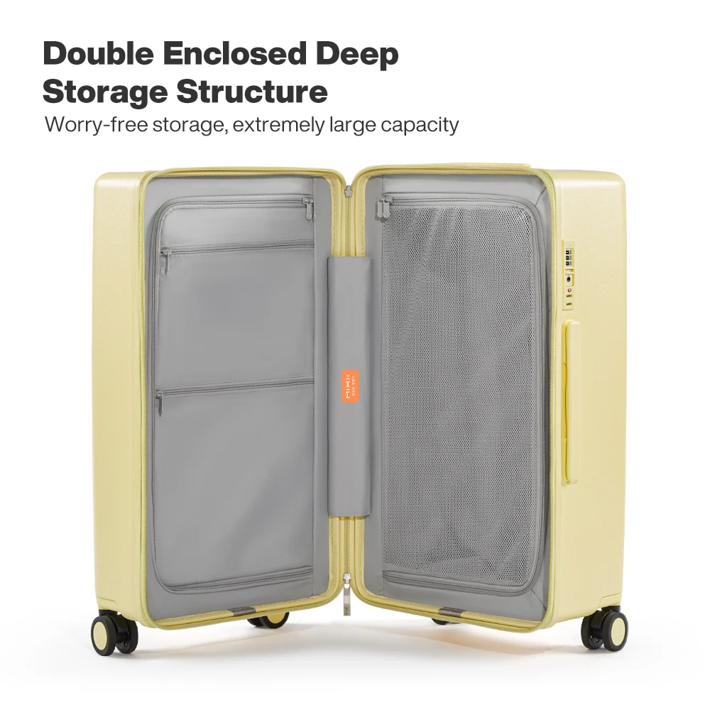 mixi valise grande capacité 24 26 pouces vérifié dans les roues roulantes pc bagages tsa serrure boîtier de chariot valises de voyage coffre m9301