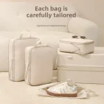 Ensemble de sacs de rangement pour manteaux matelassés – Sac de compression pour vêtements et vêtements de maison – Rangement de voyage – Boîte à bagages portable