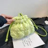 sac à main en coton matelassé pour femme, sac à bandoulière rembourré, sac à main décontracté, petit fourre tout, designer, lancé, doux, poignées, sangle amovible, e27