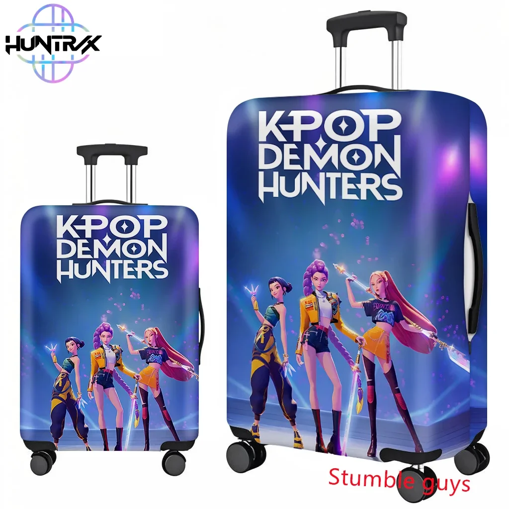 minimalist kpop demon hunters luggage cover 18 32 inch suitcase protector soft durable fabric
