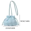 sac à main en coton matelassé pour femme, sac à bandoulière rembourré, sac à main décontracté, petit fourre tout, designer, lancé, doux, poignées, sangle amovible, e27