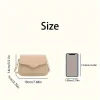 mini sac de selle carré chic pour femmes, couleur unie, sac à bandoulière en cuir synthétique, fermeture à boucle, petit sac carré polyvalent