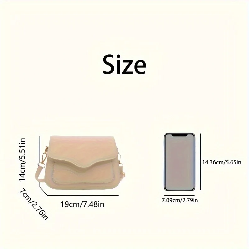 mini sac de selle carré chic pour femmes, couleur unie, sac à bandoulière en cuir synthétique, fermeture à boucle, petit sac carré polyvalent