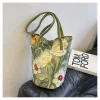 sac seau de grande capacité pour femmes, sac à main tendance, rangement à bandoulière décontracté avec joli design floral, sens premium