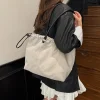 Sac cartable à la mode pour femmes avec pompon en cuir pu, sac à bandoulière pour le travail et le bureau, printemps 2025