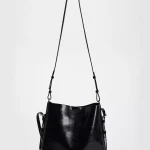 Sac à bandoulière à double sangle pour femme, simple et à la mode, nouveau sac à bandoulière noir Atmospheric Determiner, E27, 2025
