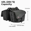sacoches de moto 40l, sacoches latérales avec housse de pluie universelles pour sportster softail, sacs d'accessoires de moto
