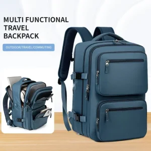 Grand sac à dos de voyage élargi pour femmes et hommes, sac de cabine multifonctionnel pour avion, étanche, avec chargement USB Grand sac à dos de voyage élargi pour femmes et hommes, sac de cabine multifonctionnel pour avion, étanche, avec chargement USB