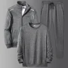 8xl hommes survêtements unisexe jogging costume marque de mode 3 pièces ensemble survêtement hommes printemps automne mode sweats à capuche pantalons de survêtement