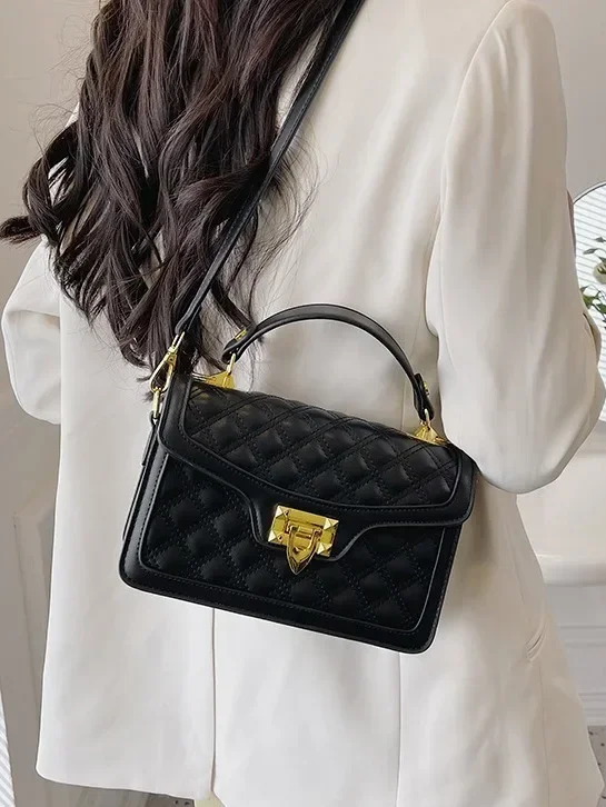 "2025 sac de messager design femmes diamant carré sac à bandoulière luxe petit sac à main polyvalent mode sac à bandoulière"