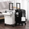 Valise bagages valise d&rsquo;affaires élégante avec porte-gobelet compacte 20 pouces légère bagage à main