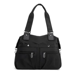 Sac fourre-tout en nylon imperméable pour femme, sac à main initié, grande capacité, sac à bandoulière shopping, sacs de messager pour femme, sacs à main Sac fourre-tout en nylon imperméable pour femme, sac à main initié, grande capacité, sac à bandoulière shopping, sacs de messager pour femme, sacs à main