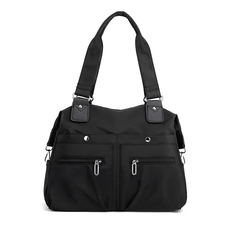 Sac fourre-tout en nylon imperméable pour femme, sac à main initié, grande capacité, sac à bandoulière shopping, sacs de messager pour femme, sacs à main Sac fourre-tout en nylon imperméable pour femme, sac à main initié, grande capacité, sac à bandoulière shopping, sacs de messager pour femme, sacs à main