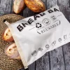 sac à pain biologique réutilisable, pour pain fait maison, cadeau pour donner du pain frais, récipient avec double doublure, grand pain