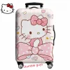 housse de valise kawaii hello kitty pour bagages de 18 à 32 pouces, protection de voyage anime