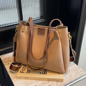 Sac fourre-tout décontracté simple pour femme, sac à bandoulière, peau douce, sous les bras, grande capacité, recommandé, haute qualité, nouveau, 2025