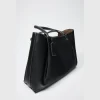 sac fourre tout, sac fourre tout à poignée à la mode, sac à bandoulière simple de couleur unie, sac à main pour femme au design luxueux, pour un usage quotidien décontracté