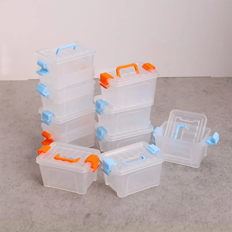 5 mini valise boîtes de rangement transparentes, organisateur de petits articles, décor de scène miniature, accessoires de photographie, essentiels artisanaux