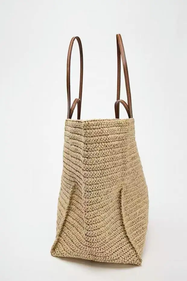 sacs à main tissés à la main pour femmes, sac de plage d'été, grands sacs à main de shopping, fourre tout en paille de grande capacité de styliste, 2025