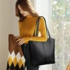 2025 nouveau sac à bandoulière en cuir pu souple pour femmes sac à main femme simple sac à main à poignée supérieure fourre tout de transport sac 가сумка