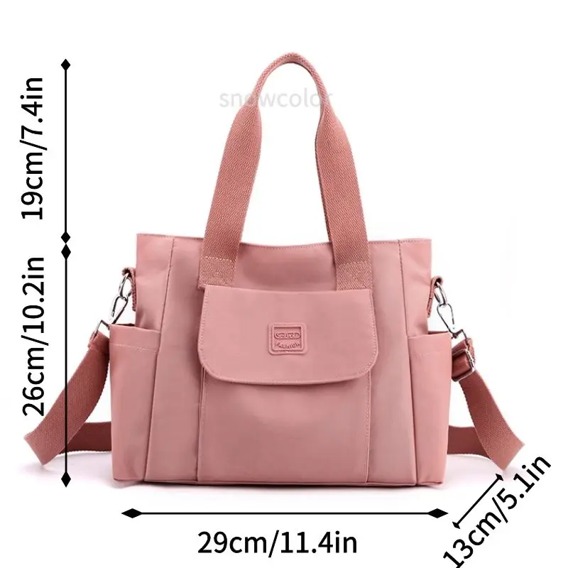 sac fourre tout en nylon imperméable pour femme, sac à main initié, grande capacité, shopping, sac à bandoulière, sac messager pour femme