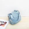 sac en denim décontracté pour femme, sac à bandoulière initié, sac à main pour femme, plusieurs poches, design de luxe, grand fourre tout bleu, e27