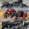 sac de guidon de barre de voyage de style club, sacs à poignée + sacoche de selle essentielle pour harley dyna street bob fxbb softail sportster
