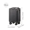 boîte à bagages à main de 16 pouces, petite valise à main pour femmes et hommes, valise de voyage courte distance, roues pivotantes légères