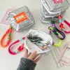 ins mode coréenne carré argent sac de maquillage mignon fille portable stockage sanitaire coton sac rouge à lèvres sac à main femmes portefeuille cadeaux
