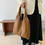 Slouchy-Sac fourre-tout à poignée supérieure pour femme, sacs Hobo souples, sac à main de grande capacité, travail, shopping, voyage, initié par un designer