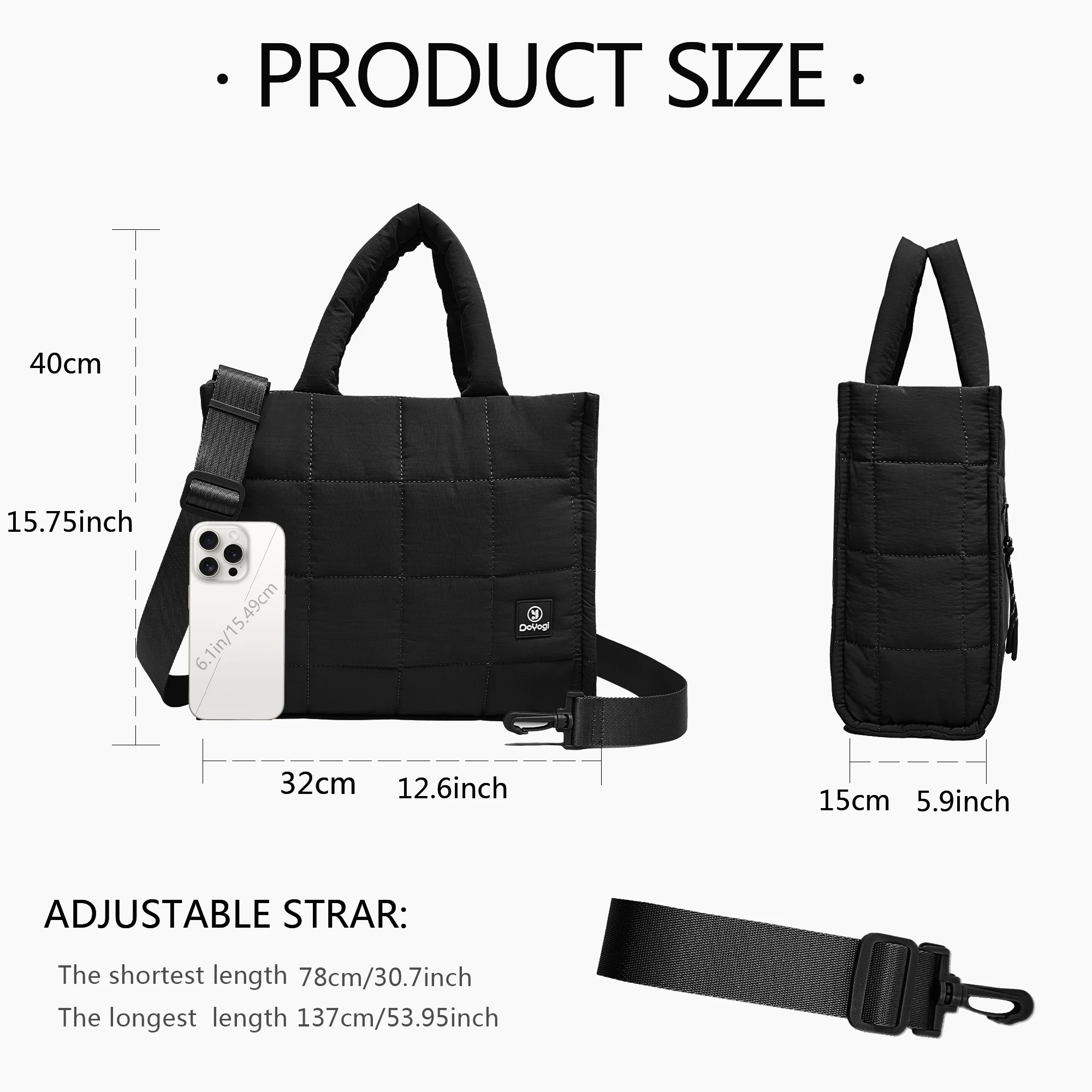 sacs à bandoulière matelassés pour femmes – petit fourre tout à bandoulière bouffant pour week end, organisateur de sac à main de nuit