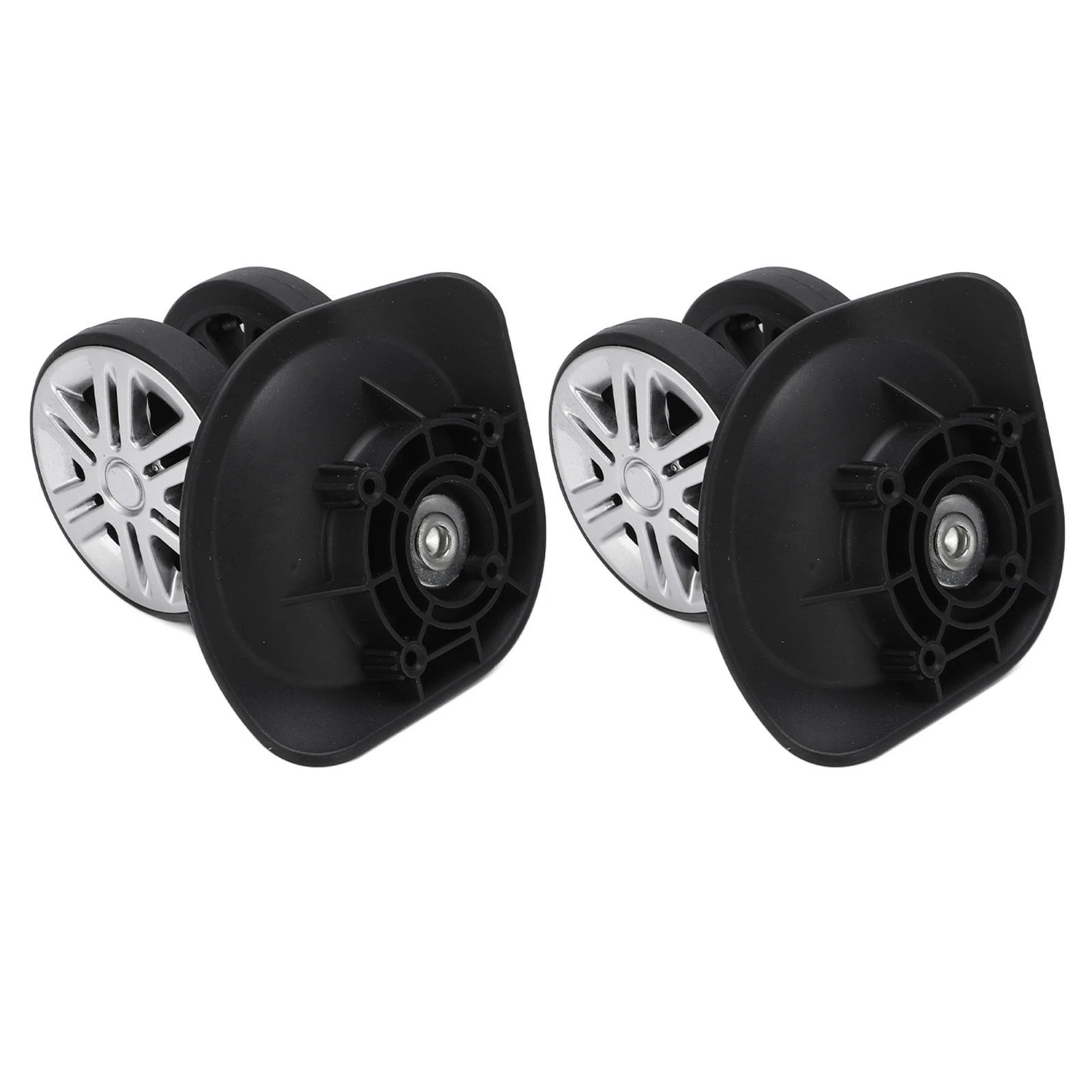 1 paire de roues pivotantes pour bagages, roulettes pivotantes pour valise, remplacement muet, roues à double rangée, roue muette pour bagages