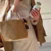 sac à main Élégant en paille tissée pour femme, fourre tout de plage, décontracté, à poignée supérieure, à la mode, rétro, initié