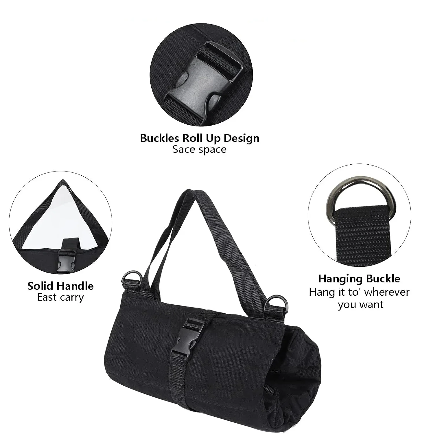 sac seau à outils résistant à l'eau avec poignées, rangement multi poches pliable pour la réparation de voiture/camping/organisation des outils de quincaillerie