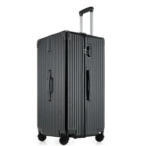 Valise de grande capacité 26/40/50/60 pouces, porte-bagages épais, chiffre, boîtier de chariot de grande taille, cadre en aluminium avec fermeture éclair