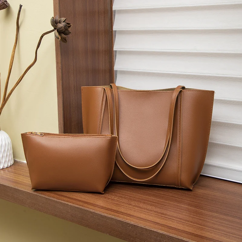 sacs fourre tout simple et grande capacité, sac à bandoulière pour femmes, couleur unie, style minimaliste, fourre tout de voyage léger et
