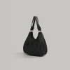 sac fourre tout rétro à pois pour femmes, sac à bandoulière de grande capacité, sac à main polyvalent à la mode de style coréen, matériau en toile