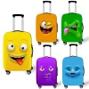 Housse de bagage avec impression d’expression drôle, gaine de protection pour valise de voyage, étuis anti-poussière élastiques adaptés aux accessoires de bagages de 18 à 32 pouces Housse de bagage avec impression d’expression drôle, gaine de protection pour valise de voyage, étuis anti-poussière élastiques adaptés aux accessoires de bagages de 18 à 32 pouces