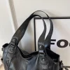 sac fourre tout pour femmes avec multi poches, sacoche en cuir pu avec fermeture éclair, sac à main rétro tendance pour le travail et les voyages