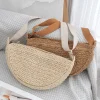 sac à main en paille tissé pour femme, bandoulière hobo, vacances d'Été, plage, ix, poudres sous les bras, sangle réglable