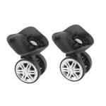 1 paire extérieure muet Double rangée grande roue barre de traction boîte valise accessoire valise roue muette roue boîtier roue