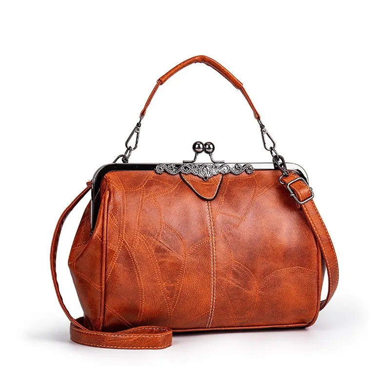 femmes couleur unie sac à bandoulière en cuir pu rétro sac à main sac à main vintage sacoche travail date fête bandoulière fourre tout sac à bandoulière