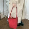 sacs seau en daim pour femmes, sac à bandoulière en faux daim de grande capacité, sacs de transport de couleur unie, fourre tout rétro tendance