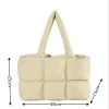sacs fourre tout matelassés en coton pour femmes, sacs à main de grande capacité, sac à provisions, designer, hiver