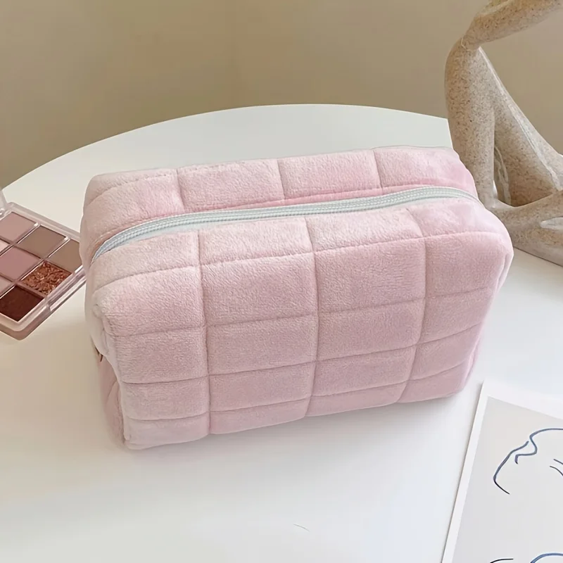 trousse à cosmétiques minimaliste chic, grand organisateur de maquillage bohème pour voyage et maison, cadeau pour femme.