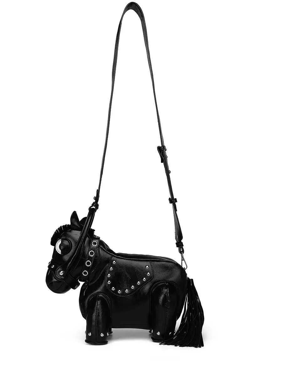 sac à bandoulière design de marque de mode, sac à main mignon et novateur, sac à bandoulière créatif en forme de cheval pour femmes