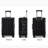 nouveau style tout en aluminium 20 "24" 28 "pouces valise de voyage continuer valise de luxe sac de chariot en métal roues universelles