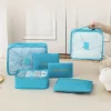 ensemble de 6 sacs de rangement d'accessoires de valise de voyage pour vêtements, chaussures et cosmétiques